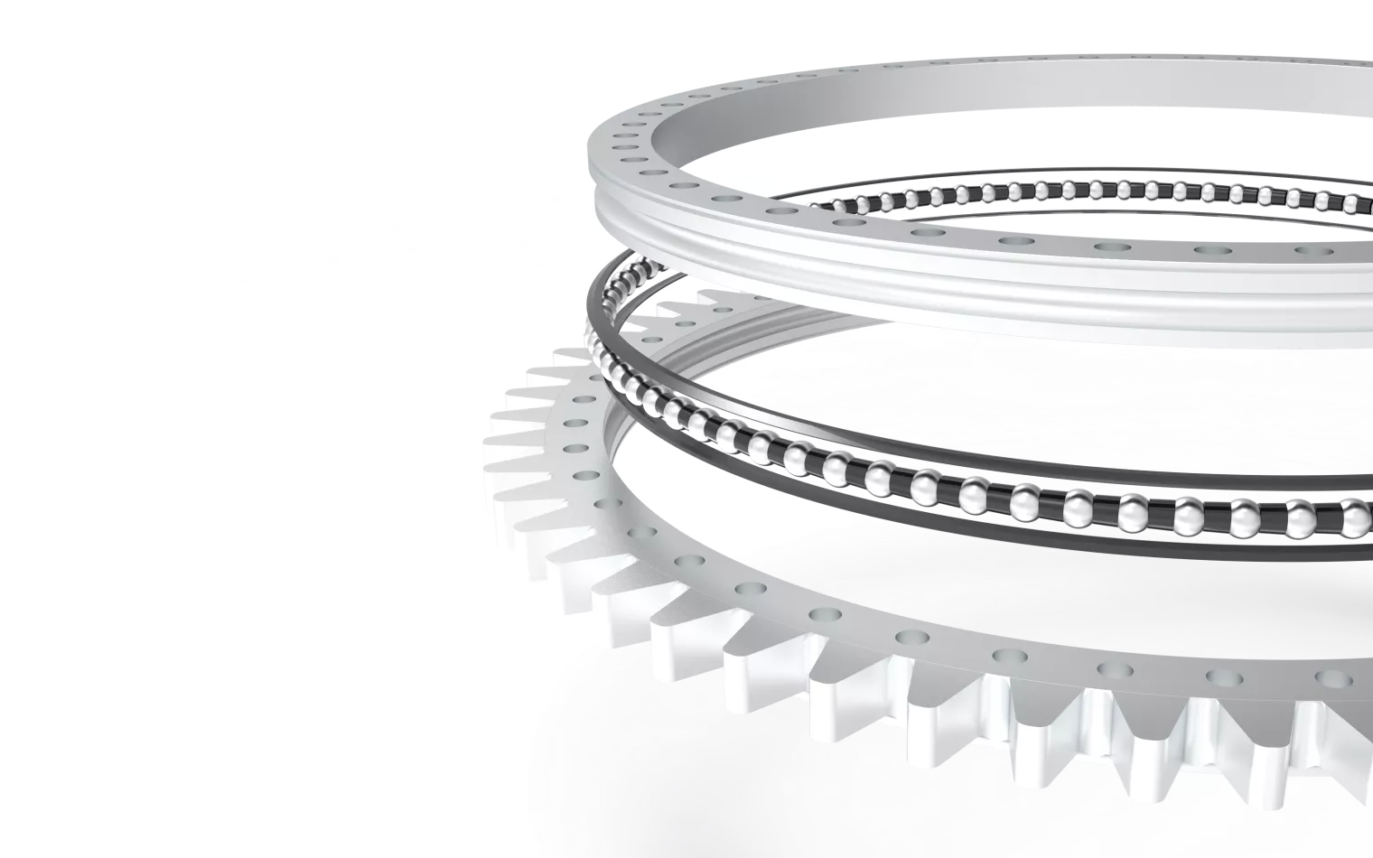 Single-row ball slewing bearing