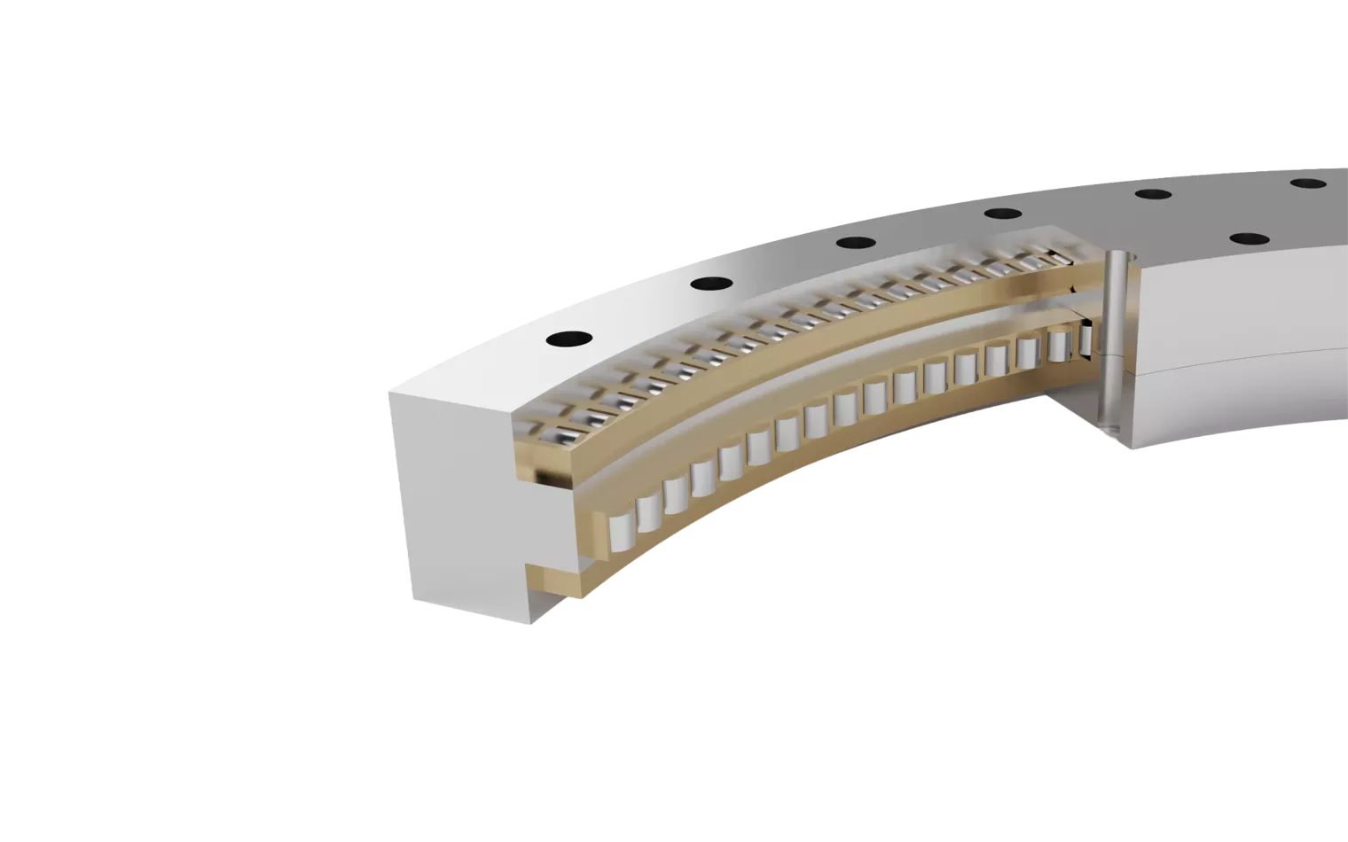 Three-row cylindrical roller slewing bearing